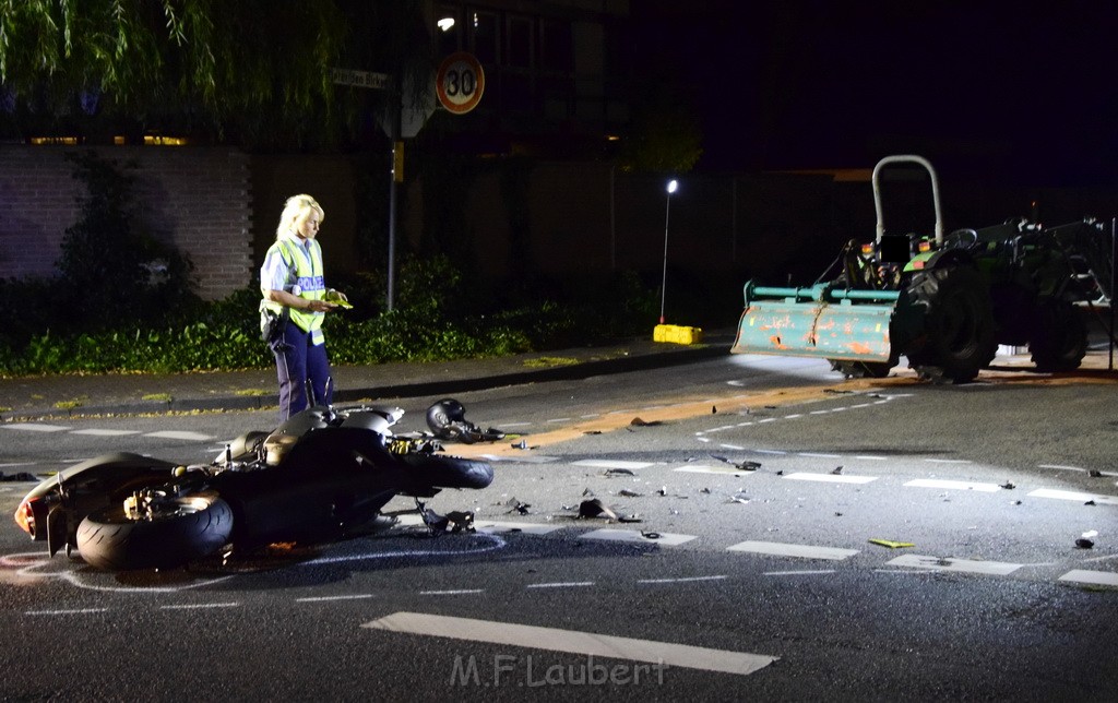 VU Krad Klein Traktor Koeln Hahnwald Bonner Landstr Unter den Birken P027.JPG - Miklos Laubert